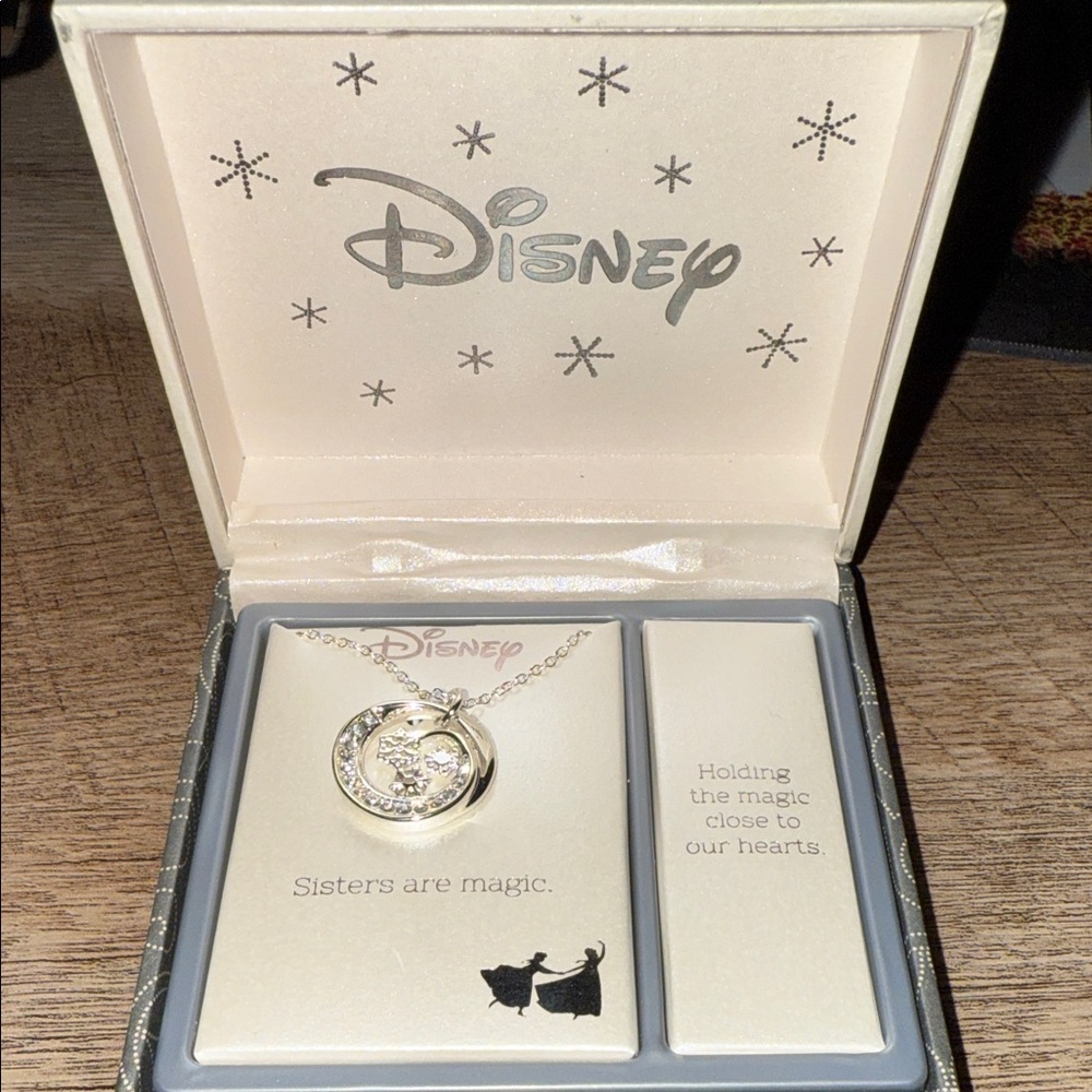 Disney Silver Necklace with Sparkling Accents